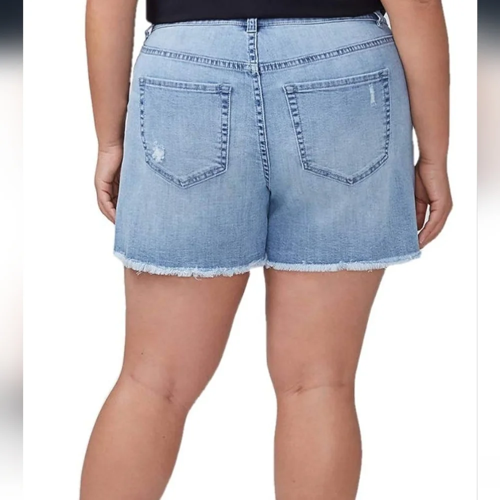 Lane Bryant Girlfriend Jeans Denim High Rise Stretch Shorts Size 22 NWT - Picture 8 of 11